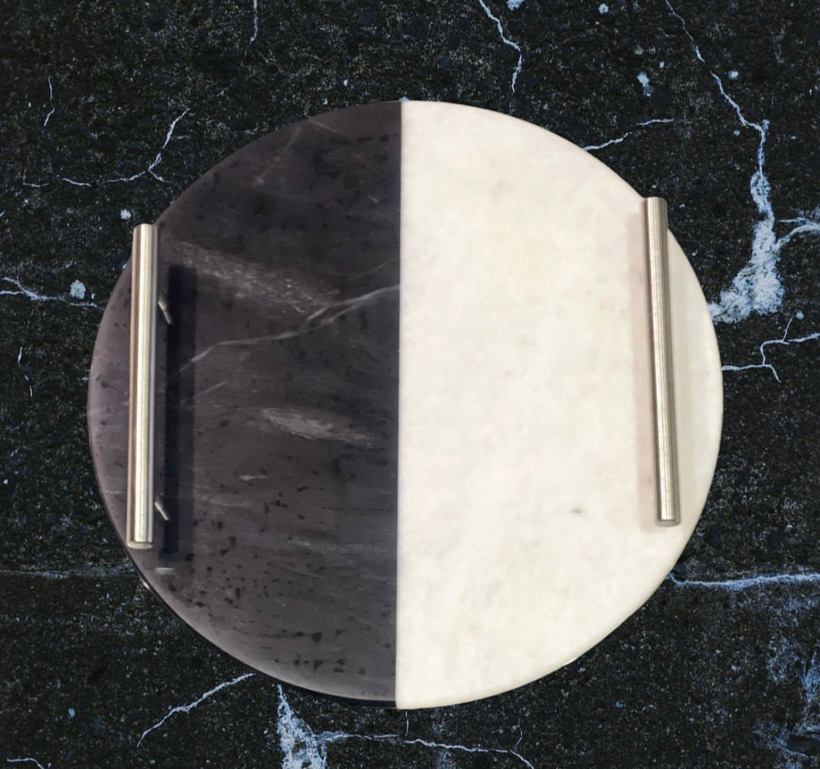 Black and White Marble Tray