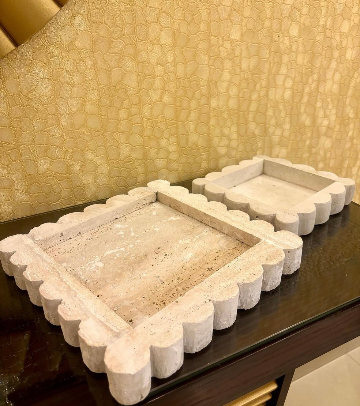 Travertine Flower Tray