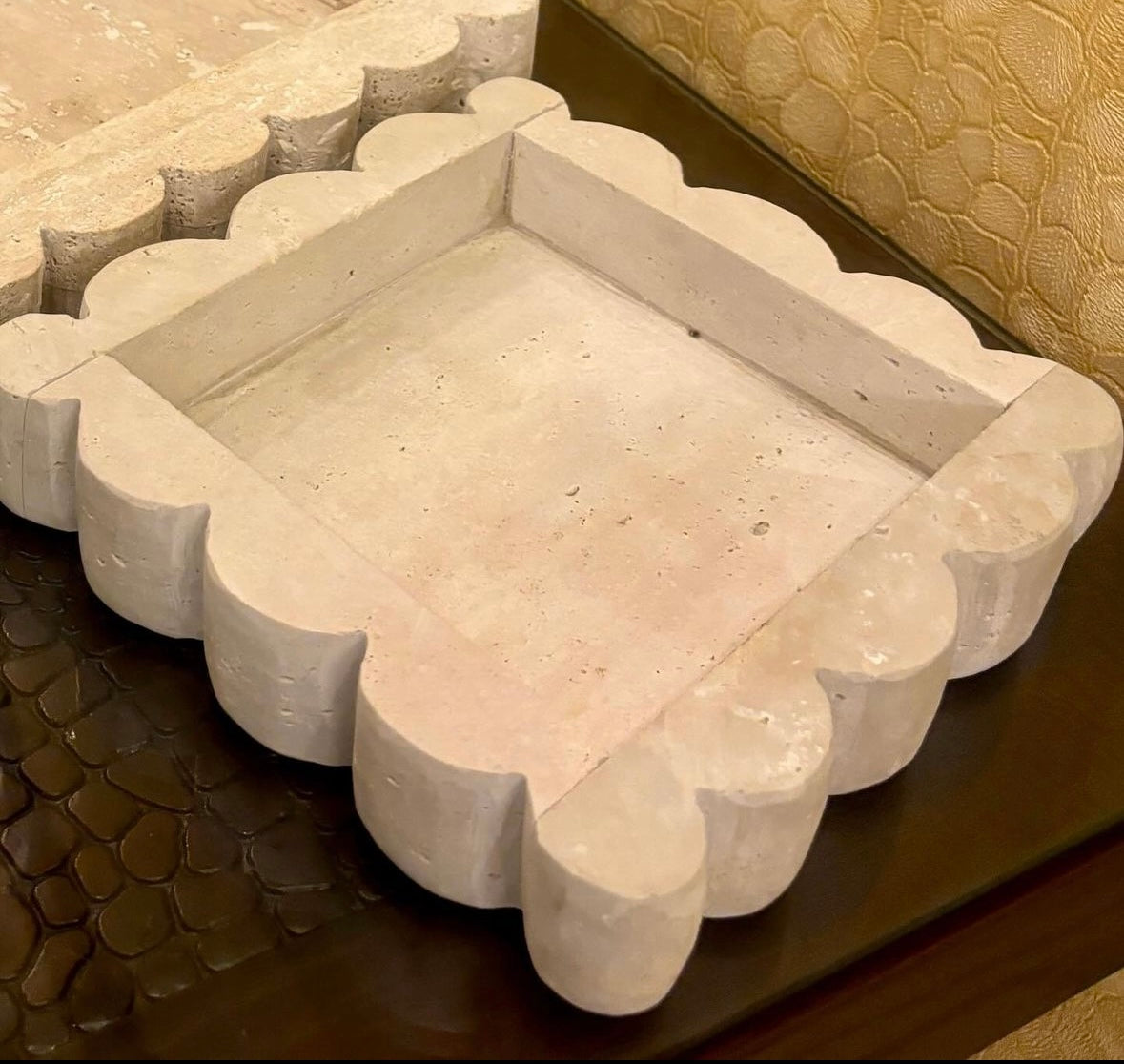 Travertine Flower Tray